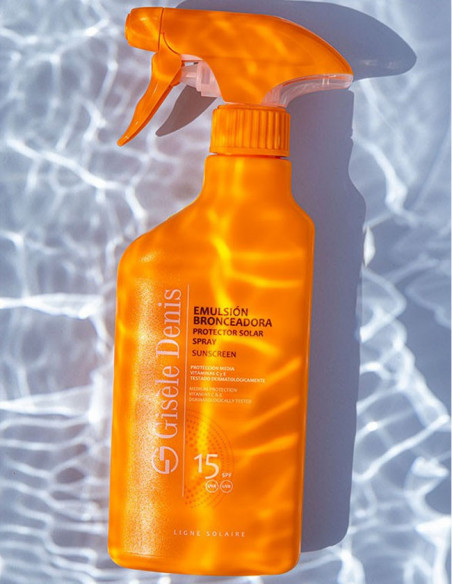 Spray solaire SPF 15 : Gisèle Denis