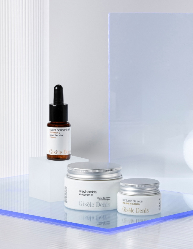 Routine éclaircissante pour le visage - Crème pour le visage 15ml, Super Concentré 15ml et Contour des yeux 15ml