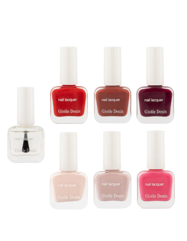 Set regalo di lacche per unghie 6 colori + top coat