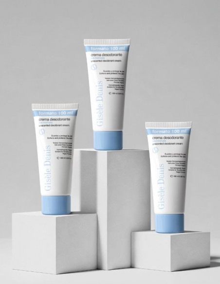 Embalagem 3 peças Creme desodorizante sem perfume 100ml