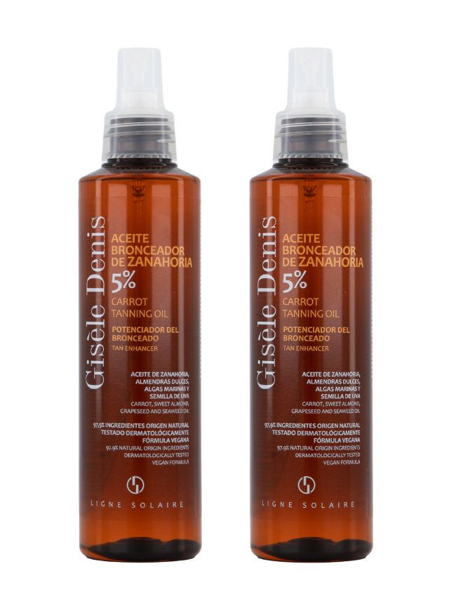 Pack Aceite Bronceador de Zanahoria 5% 200ml x 2 uds